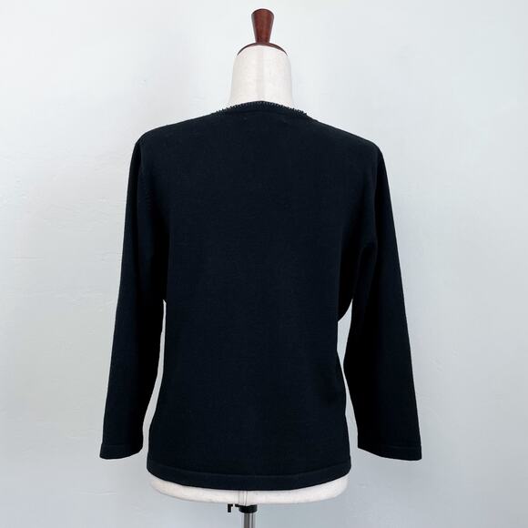 Jack B. Quick Sequin Beaded Embroidered Rose Cardigan - Picture 6 of 8